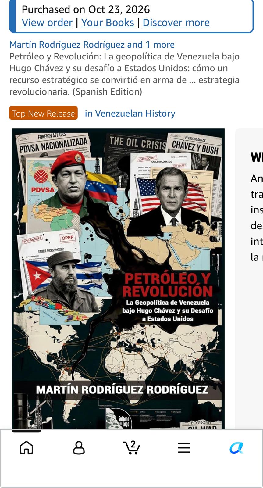 En este momento estás viendo «Petróleo y Revolución» de Martín Rodríguez Rodríguez alcanza el Top New Release en Historia Venezolana